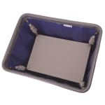 R&B Wire Spring Platform Lift to Fit 14/16 Bushel Vinyl Basket with Non-Marking Bumper, Gray